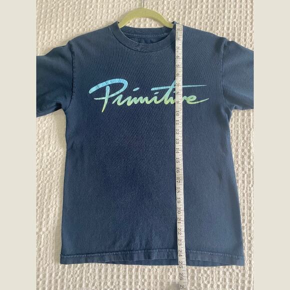Men’s Navy T-shirt with Ombré Primitive Logo Sz S - Picture 4 of 5